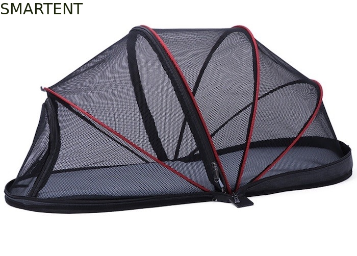 Portabile all'aperto facile pieghevole 40X41X82CM Ventilazione Nylon Mesh Cozy Dog Tent Nero Cute Pet Shelter fornitore